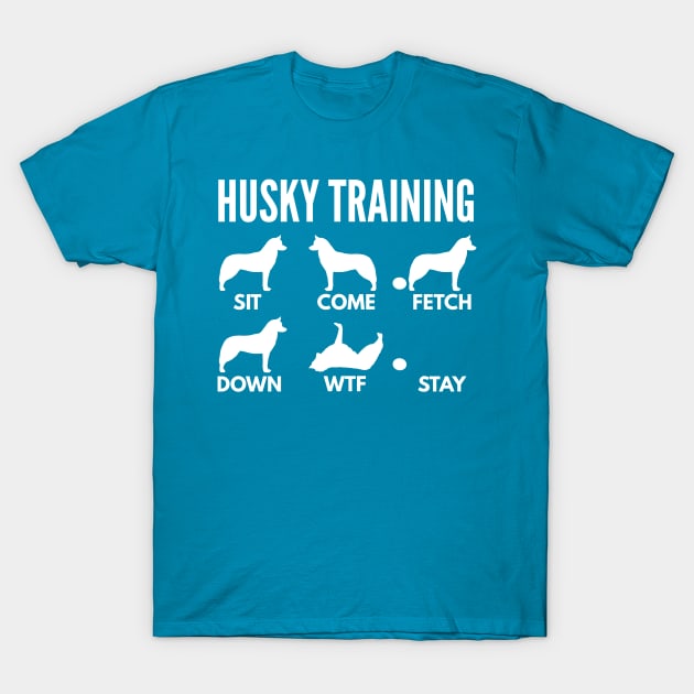 Husky Training Husky Dog Tricks T-Shirt by DoggyStyles